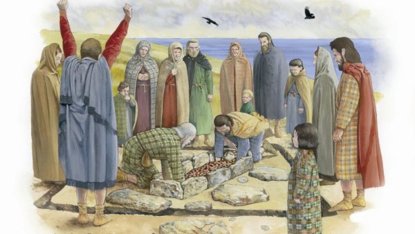 Kilphedar Pictish Burial - Artistic representation created for Archaeology Service of how it may have looked based on archaeological evidence  © Museum & Tasglann nan Eilean